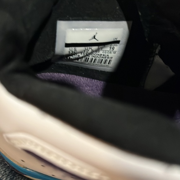 Nike Jordan Flight Club 91 Kids Sz 13C Wht/Blue/Purple #555470-105 EUC - Picture 6 of 7